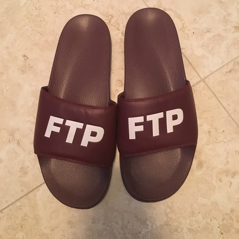 FTP burgundy sandals